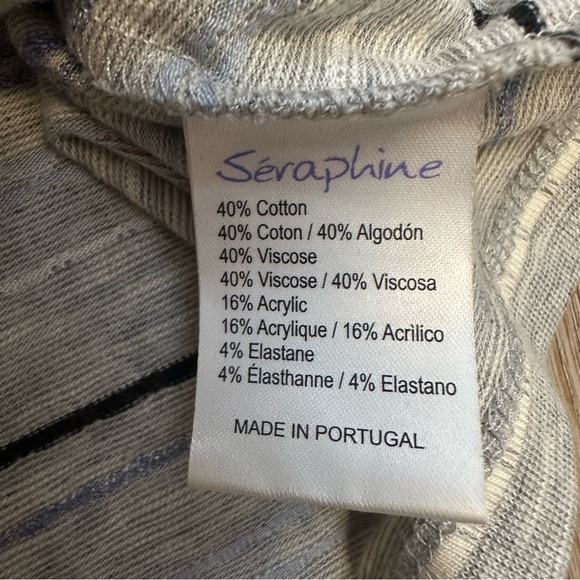 Seraphine Striped Fitted Midi Maternity Dress - Picture 4 of 4